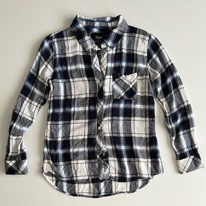 Rails plaid shirt, blue white, small